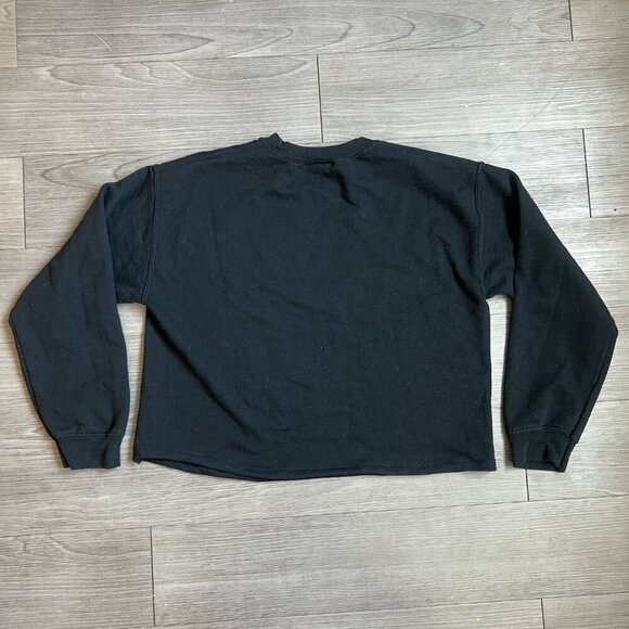 Pokemon Venusaur Japanese Pocket Monsters Logo Black Cropped Sweatshirt Size M - Picture 5 of 5